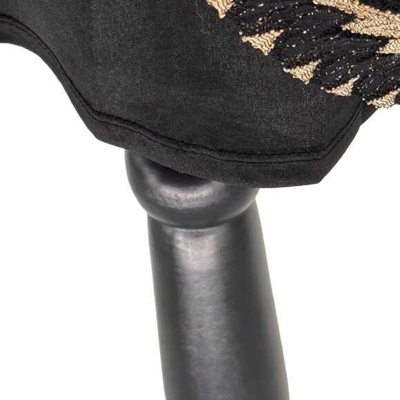 Nine West Dress Womens 10 Lace Overlay Sheer Zigzag‎ Chevron Metallic Party GNO - Picture 7 of 8